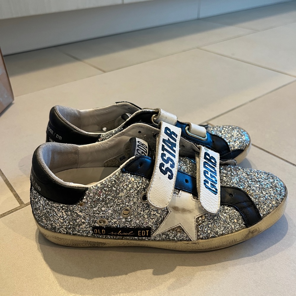 Glitter Velcro Golden Goose